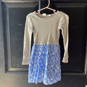 gap girls dress gray top and blue floral bottom - 2 available